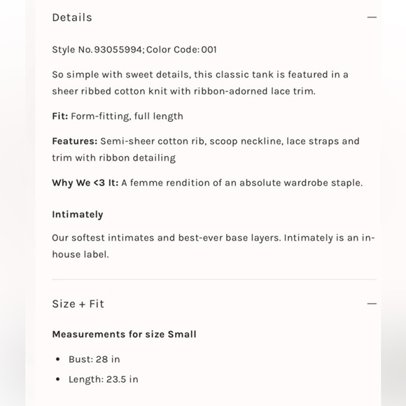 Free People Intimately Only You Tank Black Lace Size XS $38 Retail NWT - Picture 5 of 10